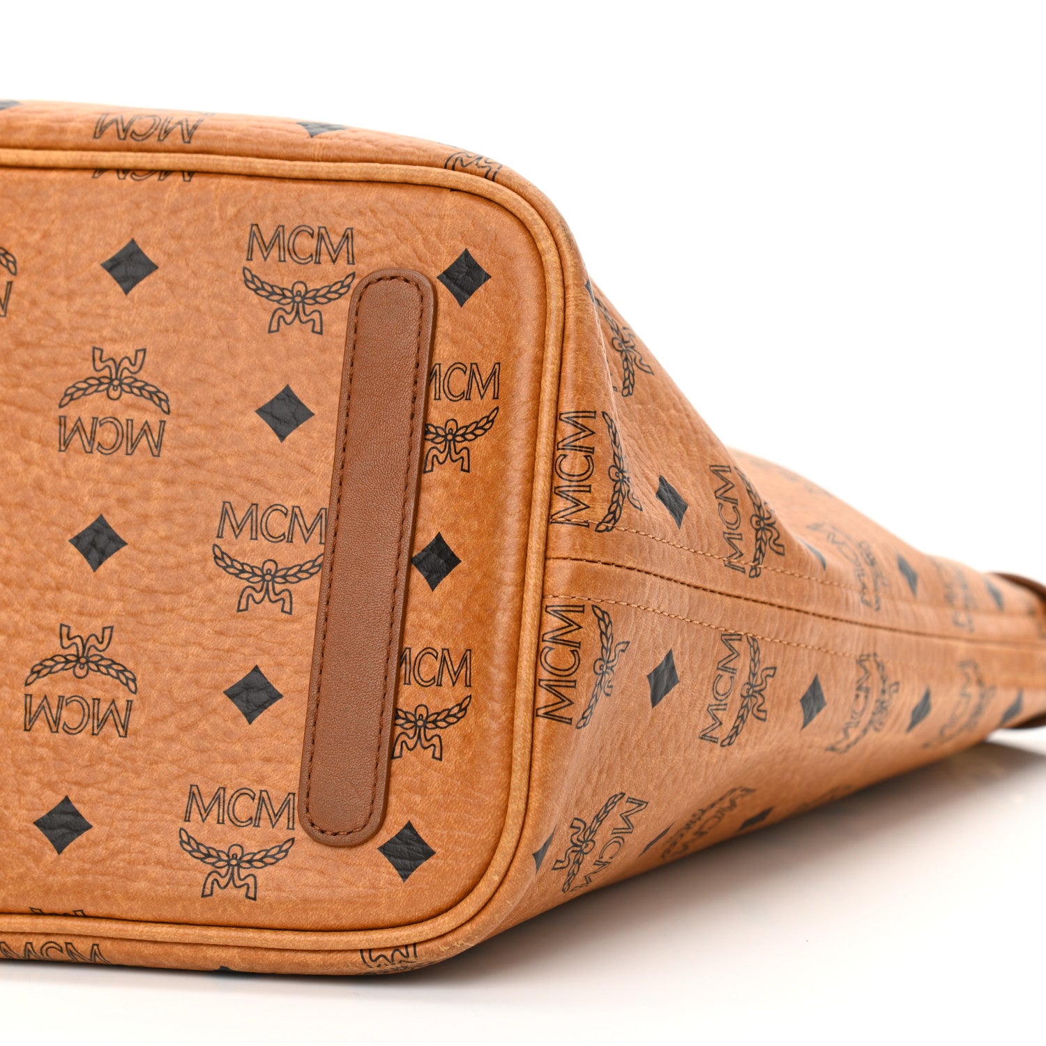 MCM Visetos Medium Reversible Shopping Tote Cognac Brown 14 of 17