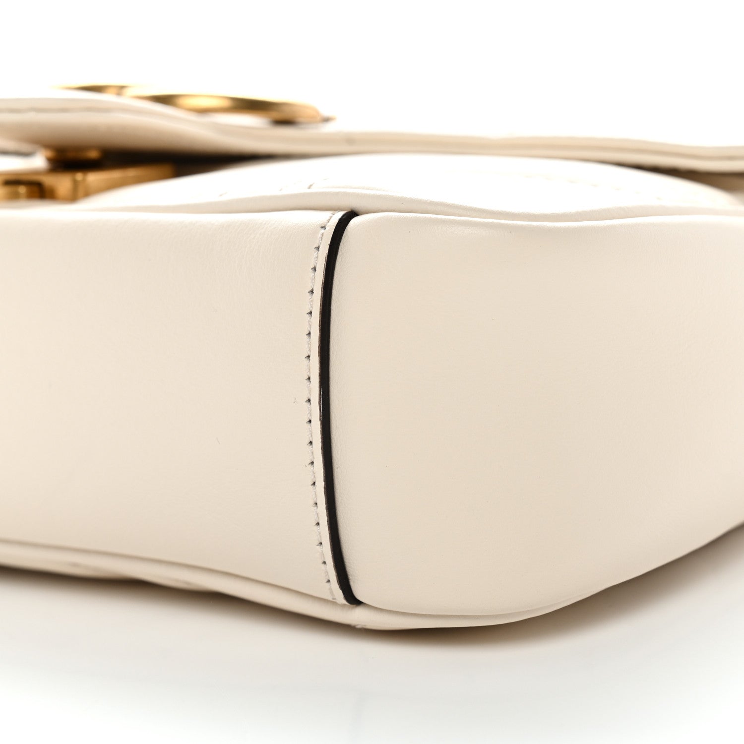 Gucci Calfskin Matelasse Mini GG Marmont Shoulder Bag White 9 of 9