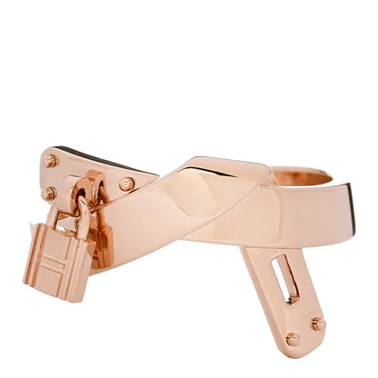 Hermes 18K Rose Gold Kelly Gavroche Ring 56 7.5 1 of 5