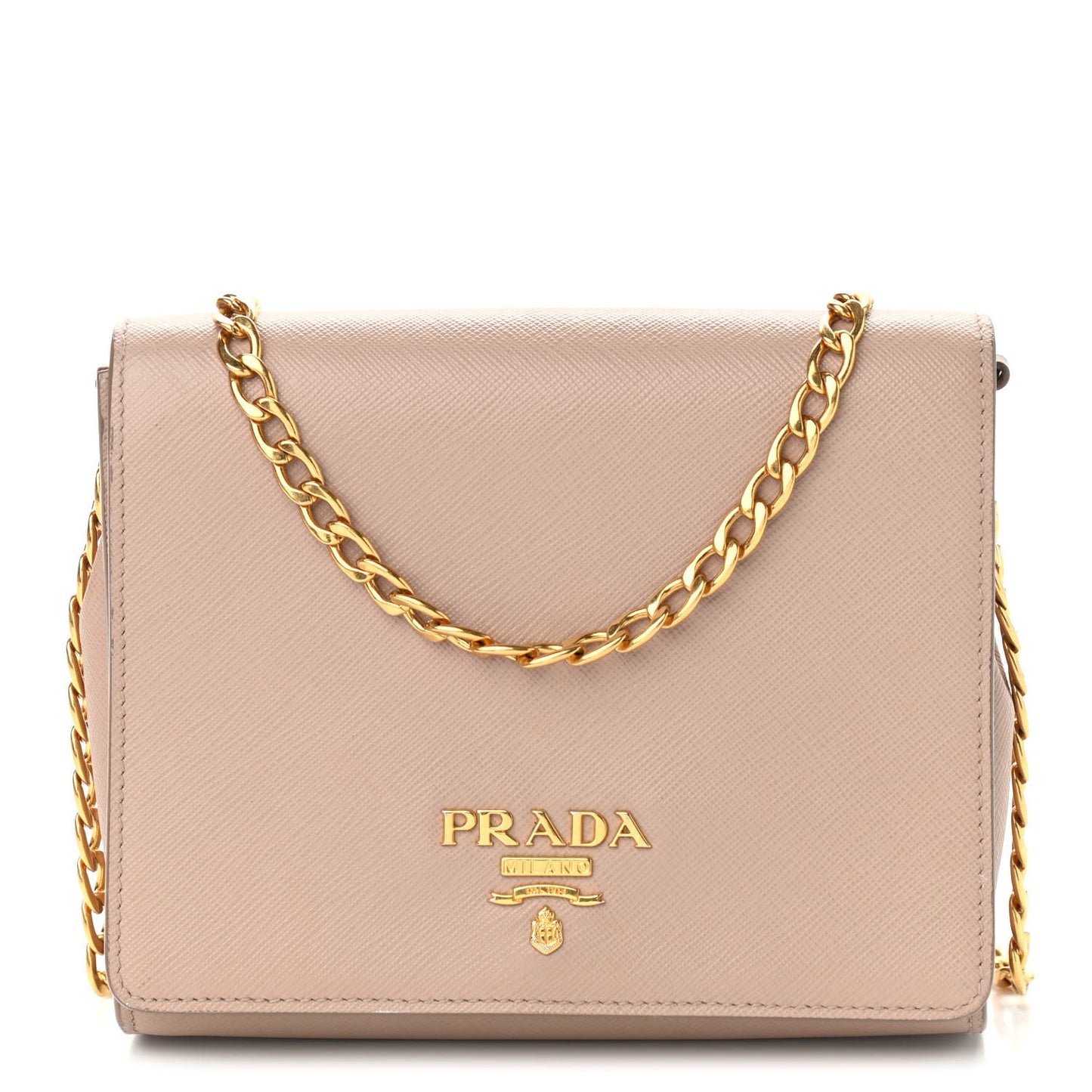 Saffiano Chain Crossbody Bag Cipria