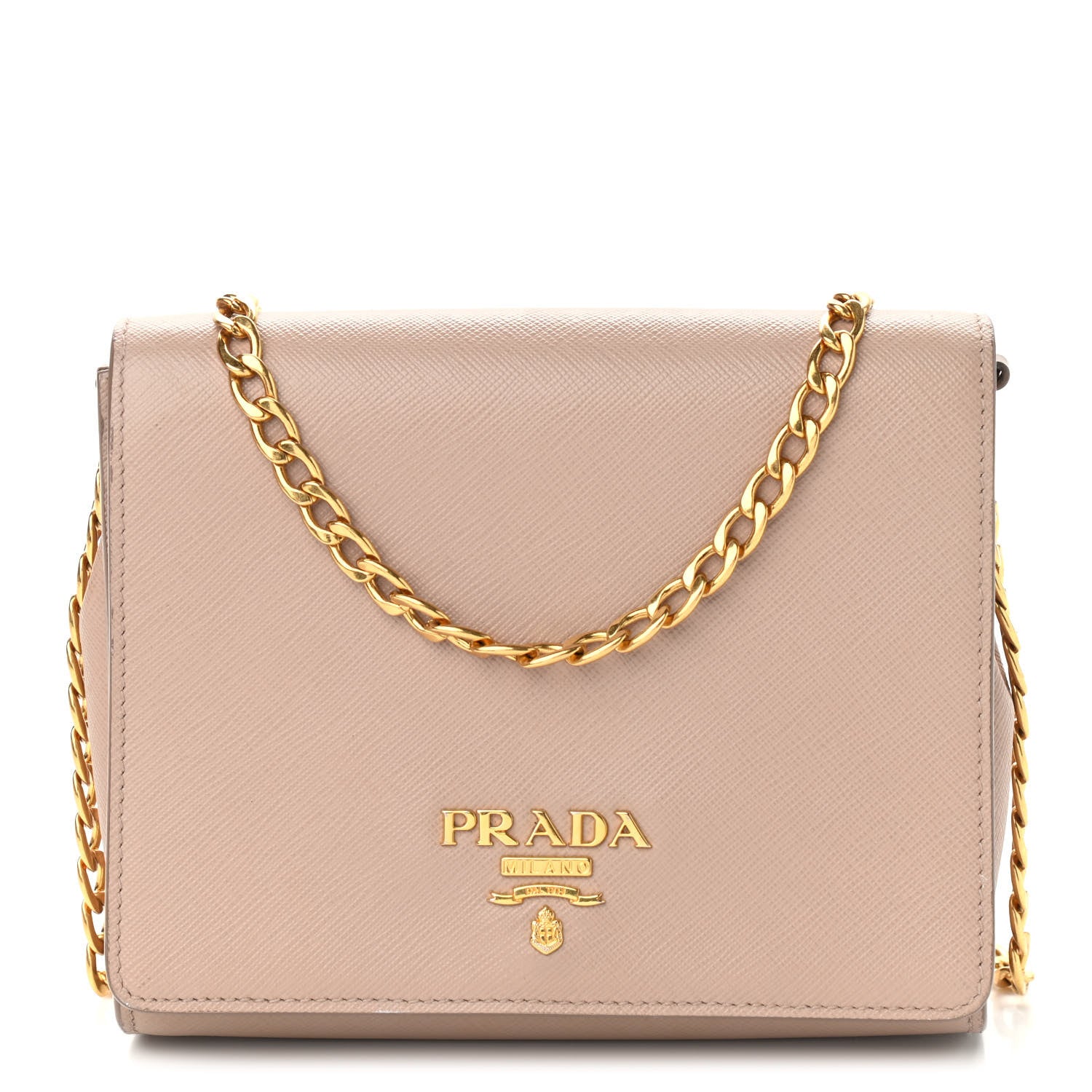 Prada Saffiano Chain Crossbody Bag Cipria 1 of 12