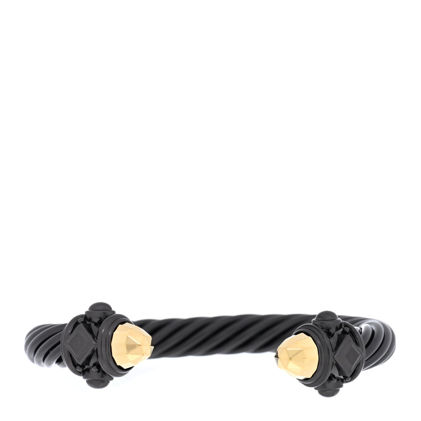 Aluminum 10mm Renaissance Cable Bracelet Black Gold