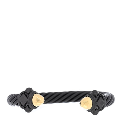 David Yurman Aluminum 10mm Renaissance Cable Bracelet Black Gold 1 of 3