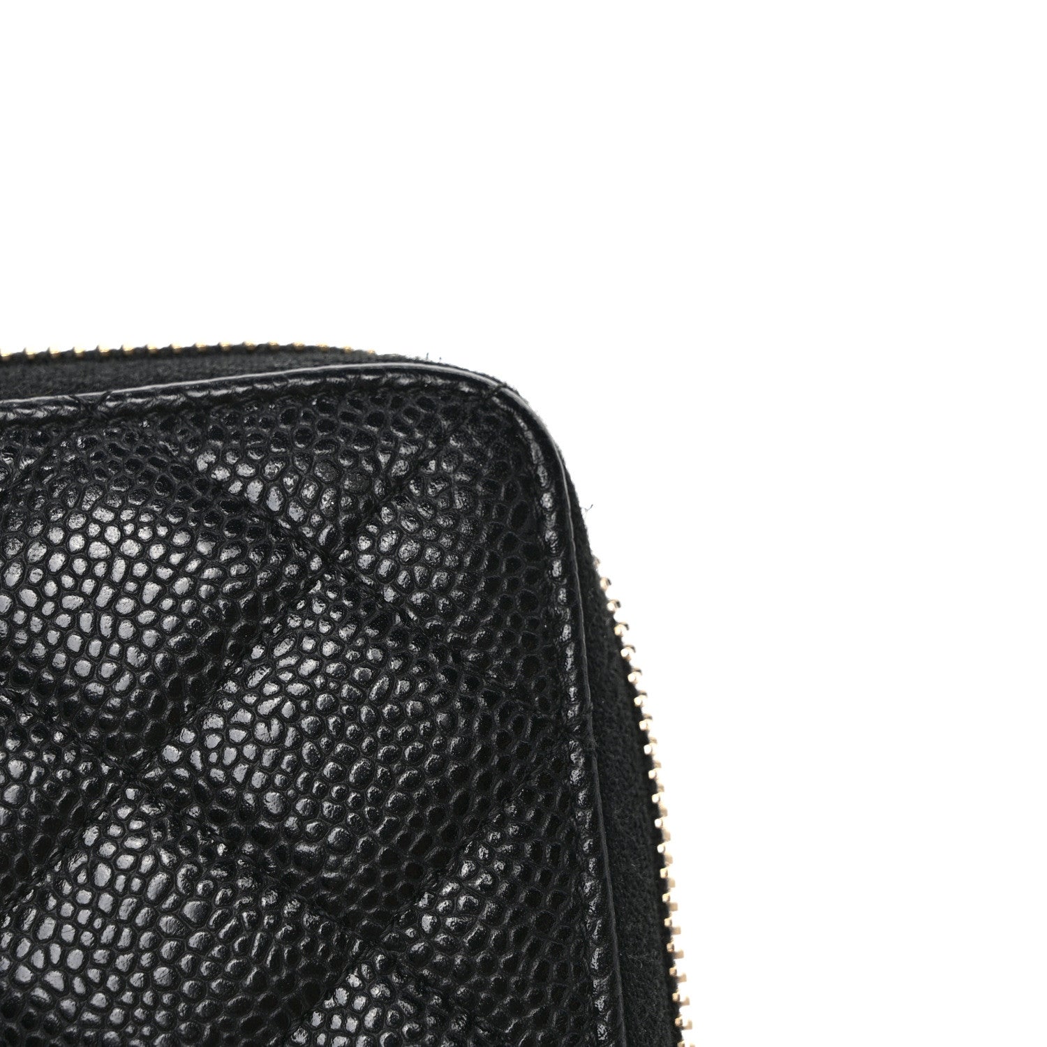 Chanel Caviar Quilted Large Gusset Zip Around Wallet Black 9 of 10