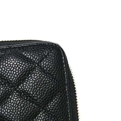 Chanel Caviar Quilted Large Gusset Zip Around Wallet Black 9 of 10