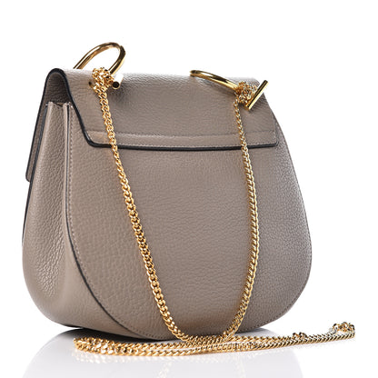 Chloe Grained Lambskin Drew Shoulder Bag Motty Grey 3 of 10