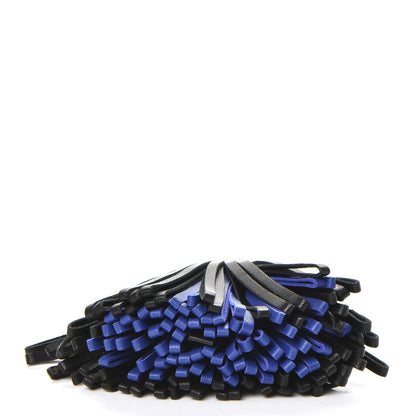 Hermes Lambskin Bi-Color Carmen Tassel Key Holder Black Bleu Electrique 5 of 6