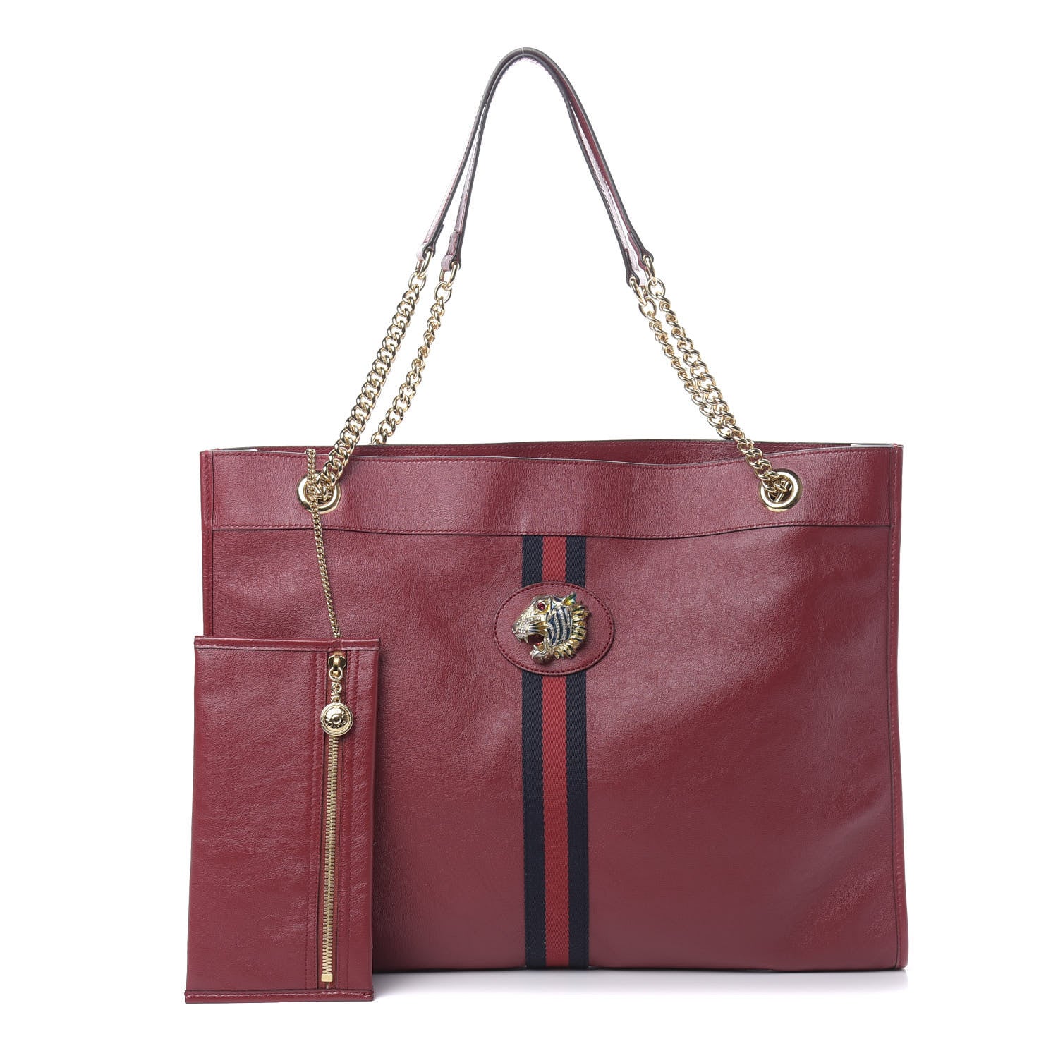 Gucci Calfskin Large Rajah Chain Tote Romantic Cherry 1 of 11