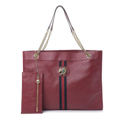 Gucci Calfskin Large Rajah Chain Tote Romantic Cherry 1 of 11