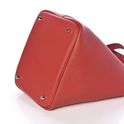 Hermes Taurillon Clemence Picotin Lock 22 MM Rouge Casaque 9 of 11