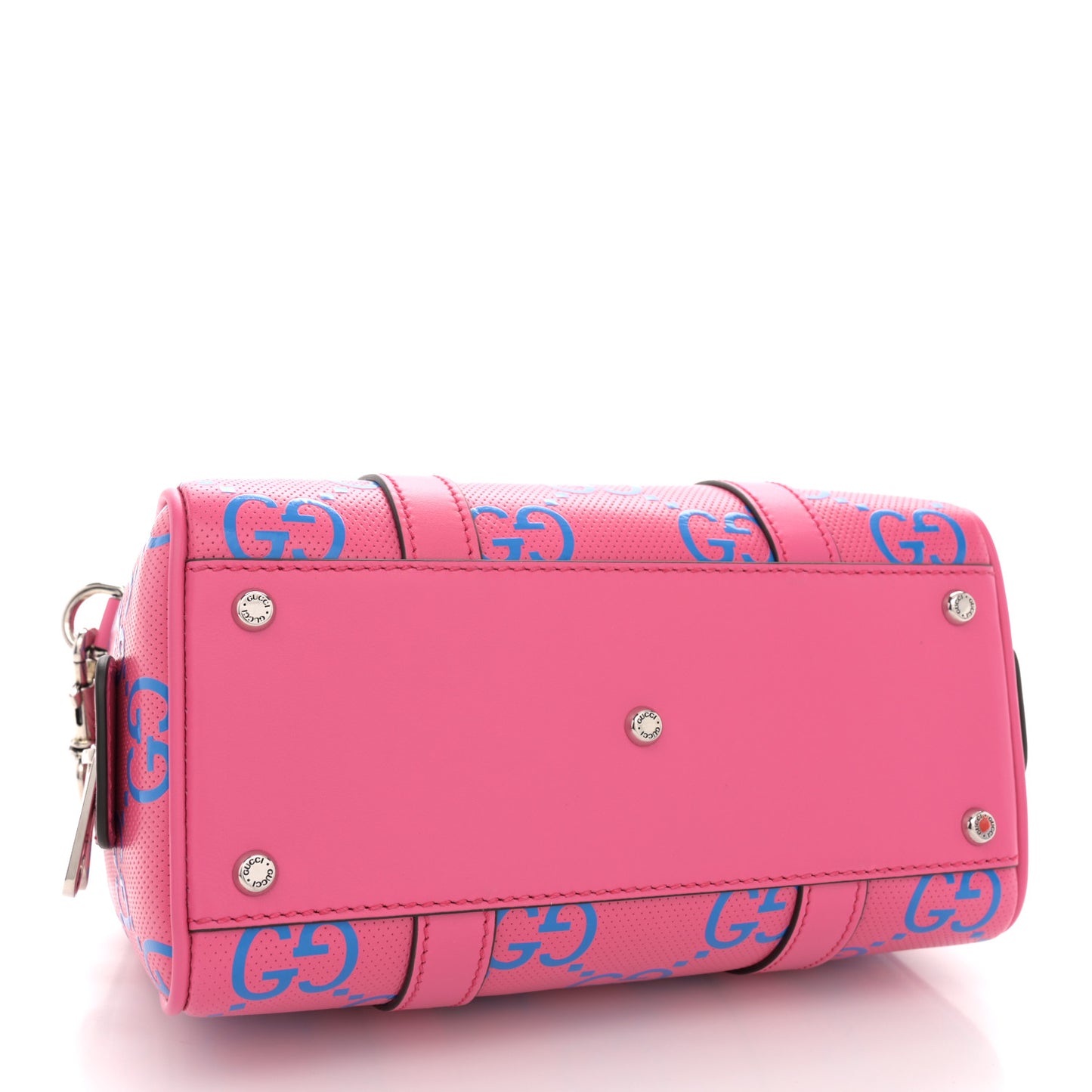 Calfskin GG Tennis Bi-Color Embossed Mini Duffle Bag Modern Fucsia Modern Blue