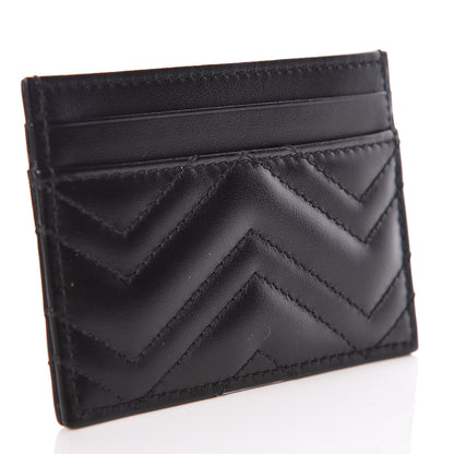 Gucci Calfskin Matelasse GG Marmont Card Holder Black 3 of 7