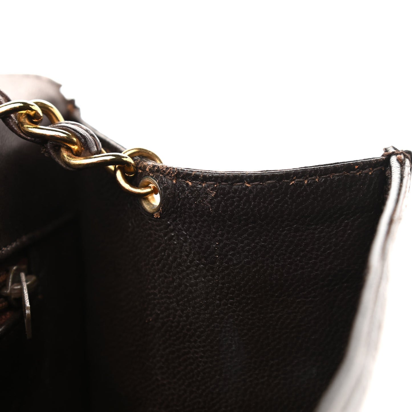 Alligator Small Single Flap Dark Brown
