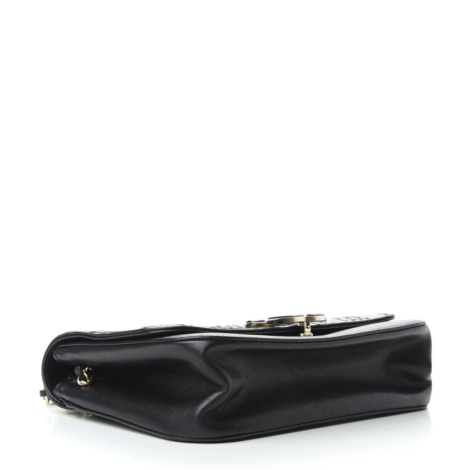 Chanel Sheepskin Chain CC Subtle Flap Black 5 of 10