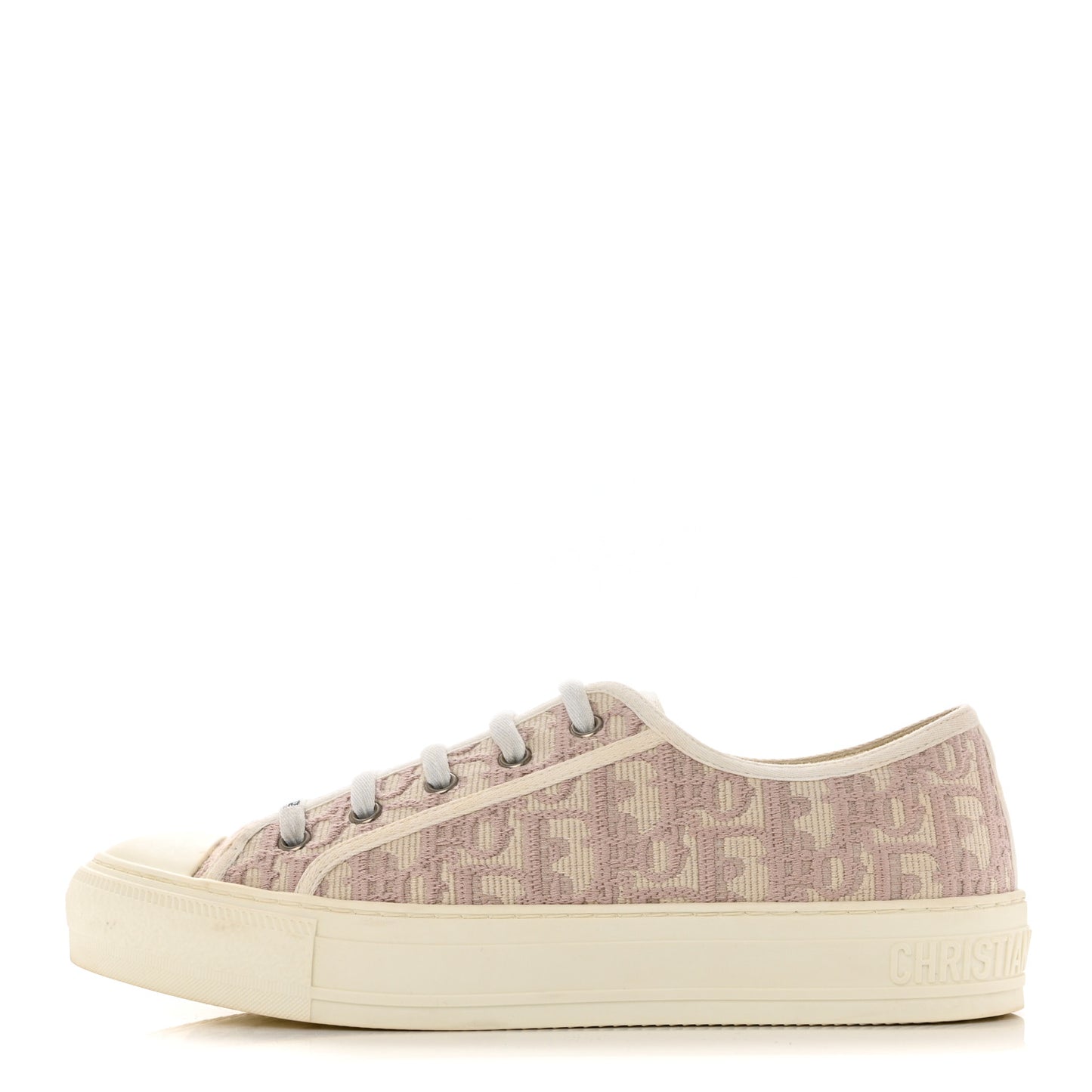 Canvas Oblique Walk'N'Dior Low Top Sneakers 39 Powder Nude