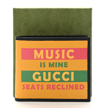 Gucci Textured Dollar Calfskin Music is Mine Wallet Crop Multicolor Black 9 of 9