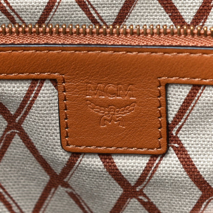 MCM Visetos Toni Shopper Tote Cognac 6 of 22