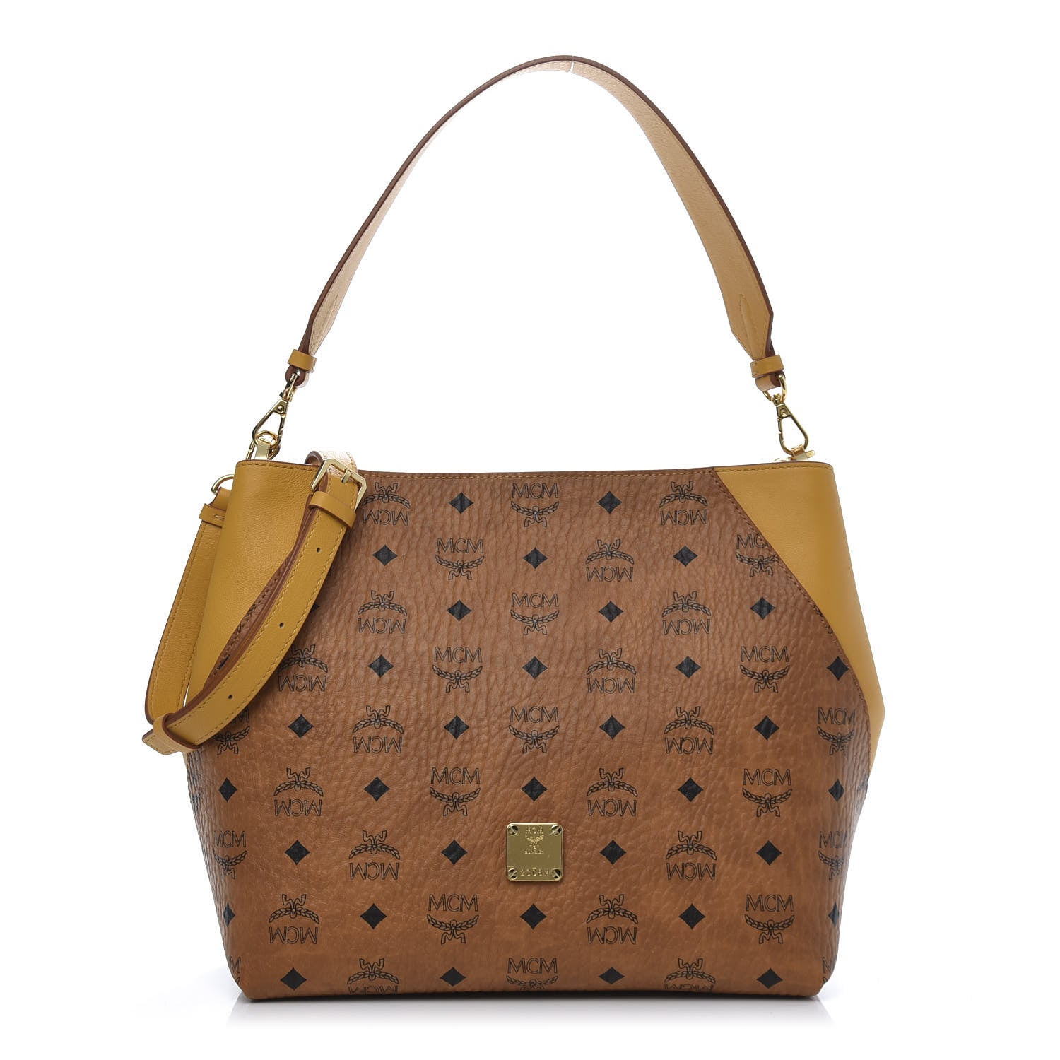 MCM Visetos Medium Klara Hobo Cognac Yellow 1 of 12