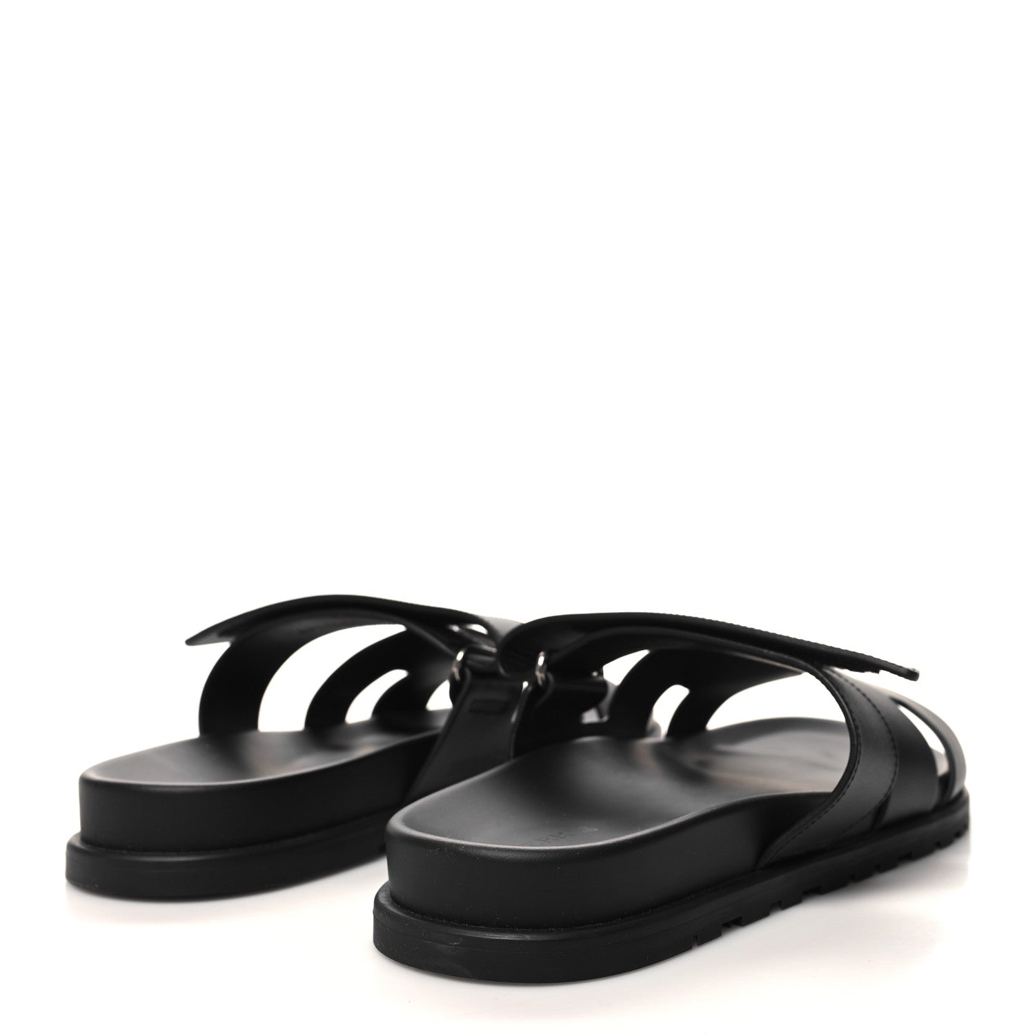 Hermes Calfskin Mens Chypre Sandals 43 Black 4 of 8