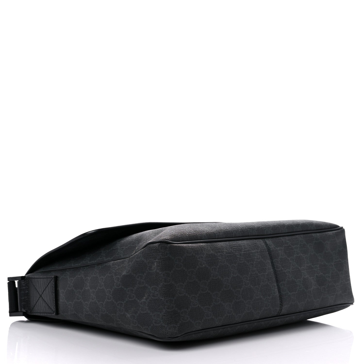 Gucci GG Plus Monogram Medium Flap Messenger Bag Black 3 of 17