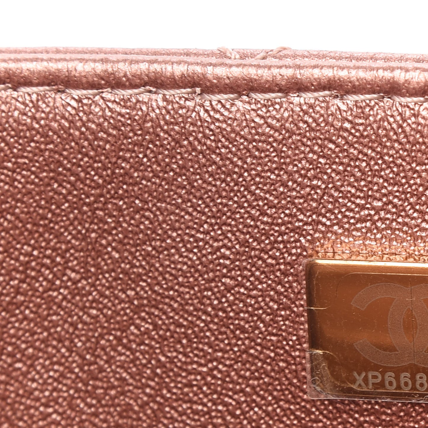 Metallic Grained Calfskin Quilted 2.55 Reissue Mini Flap Copper Pink