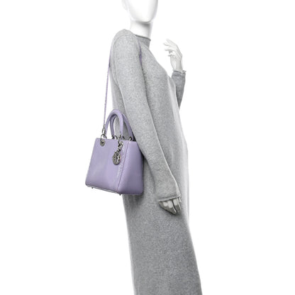 Christian Dior Snakeskin Medium Lady Dior Purple 2 of 13