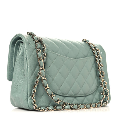 Chanel Caviar Quilted Medium Double Flap Dark Green 3 of 11