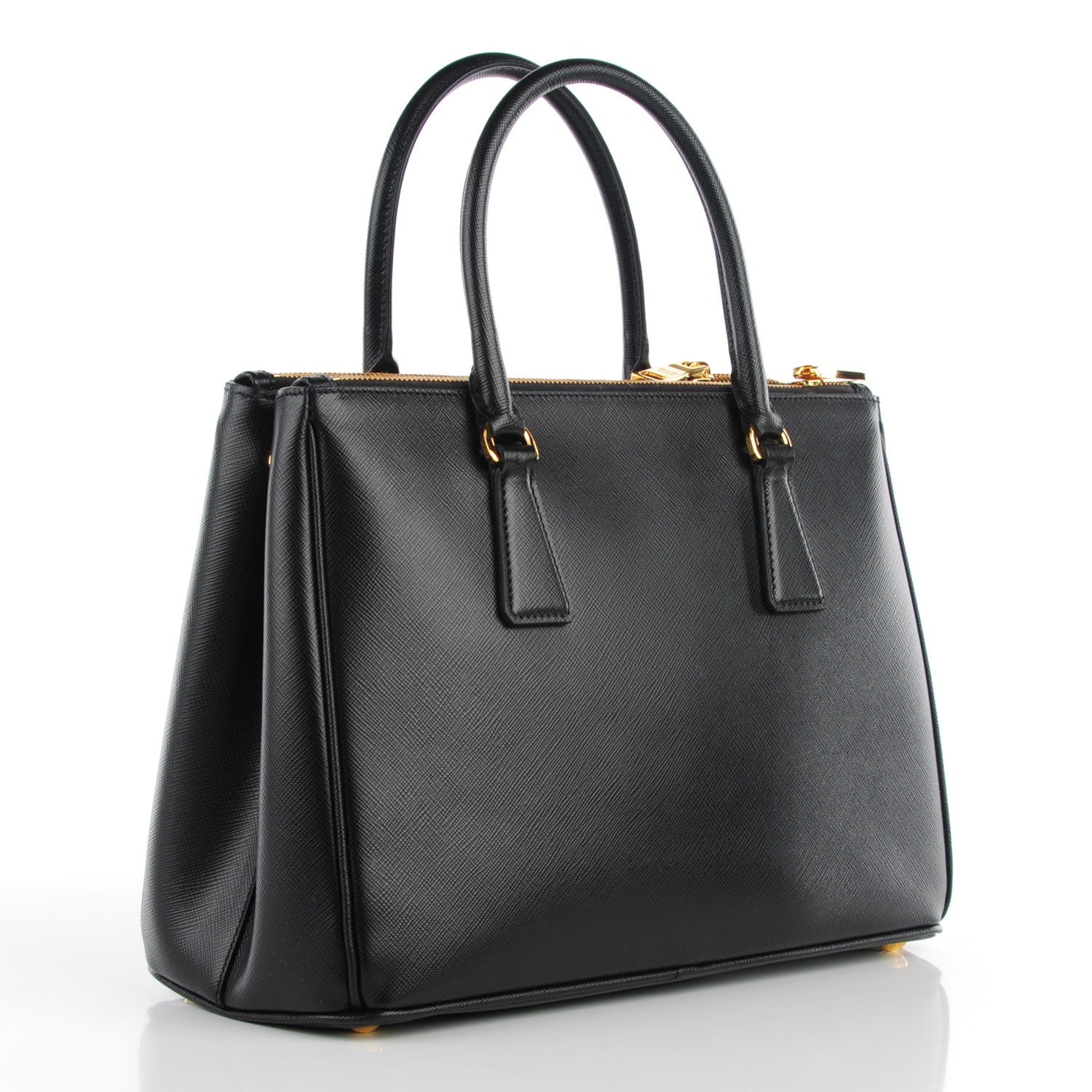 Prada Saffiano Small Galleria Double Zip Tote Black 3 of 10