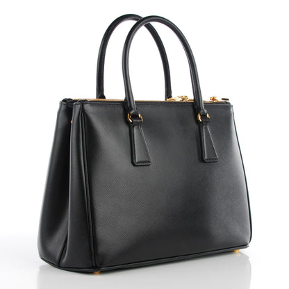 Prada Saffiano Small Galleria Double Zip Tote Black 3 of 10