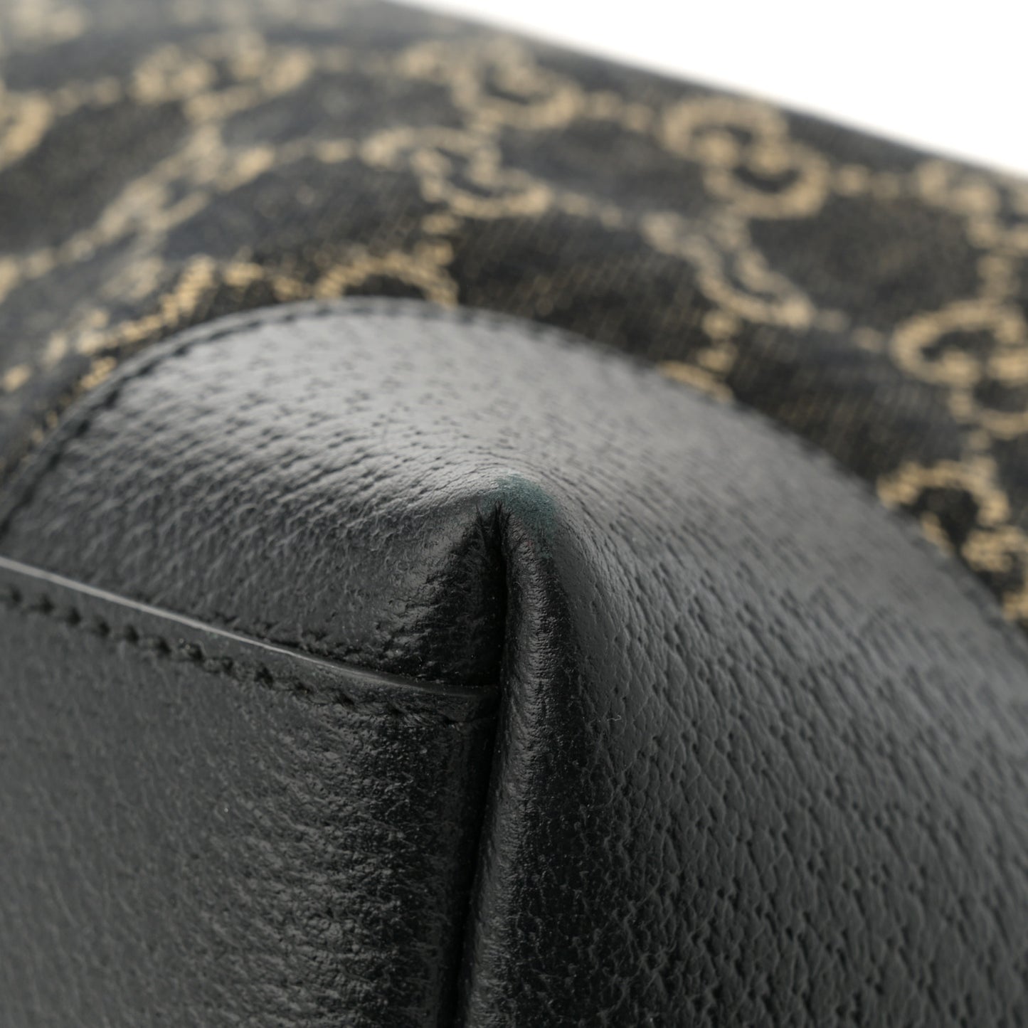 Jacquard Black Denim GG Monogram Medium Ophidia Shopping Tote Black Ivory