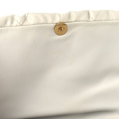 Balenciaga Nappa Calfskin Quilted Touch B Puffy Clutch White 8 of 8