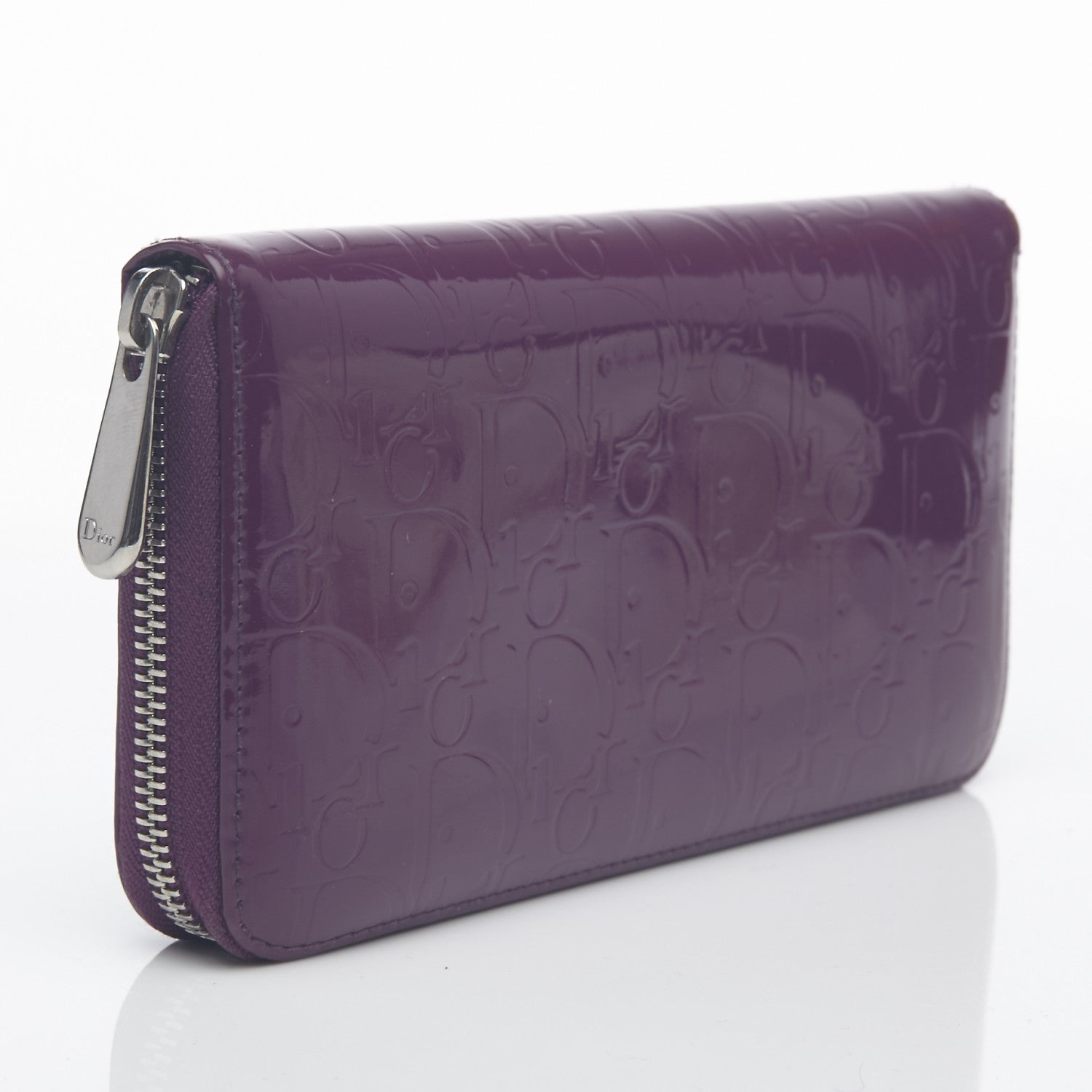 Christian Dior Patent Ultimate Voyageur Zip Around Wallet 4 of 9