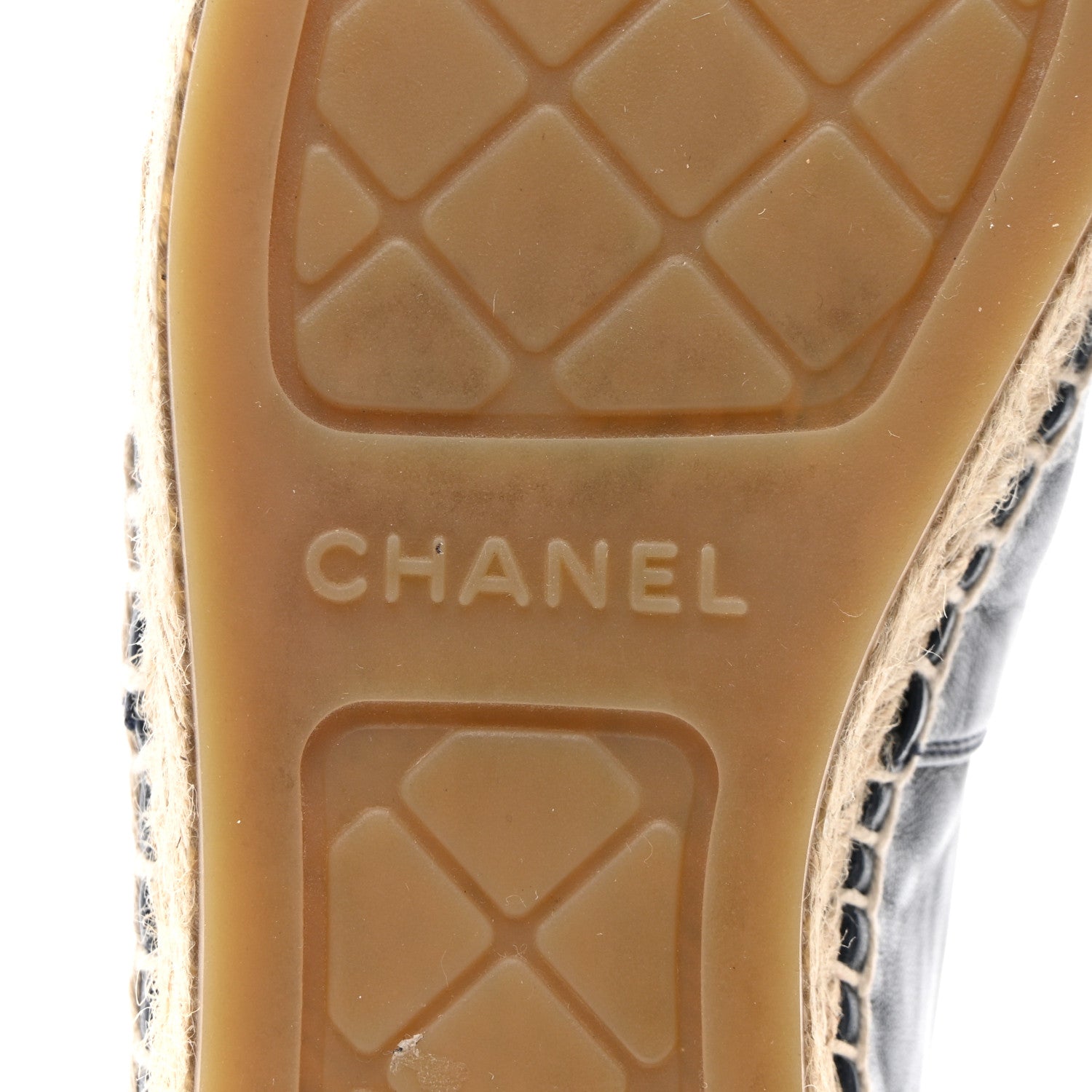 Chanel Lambskin CC Espadrilles 38 Navy Black 6 of 10