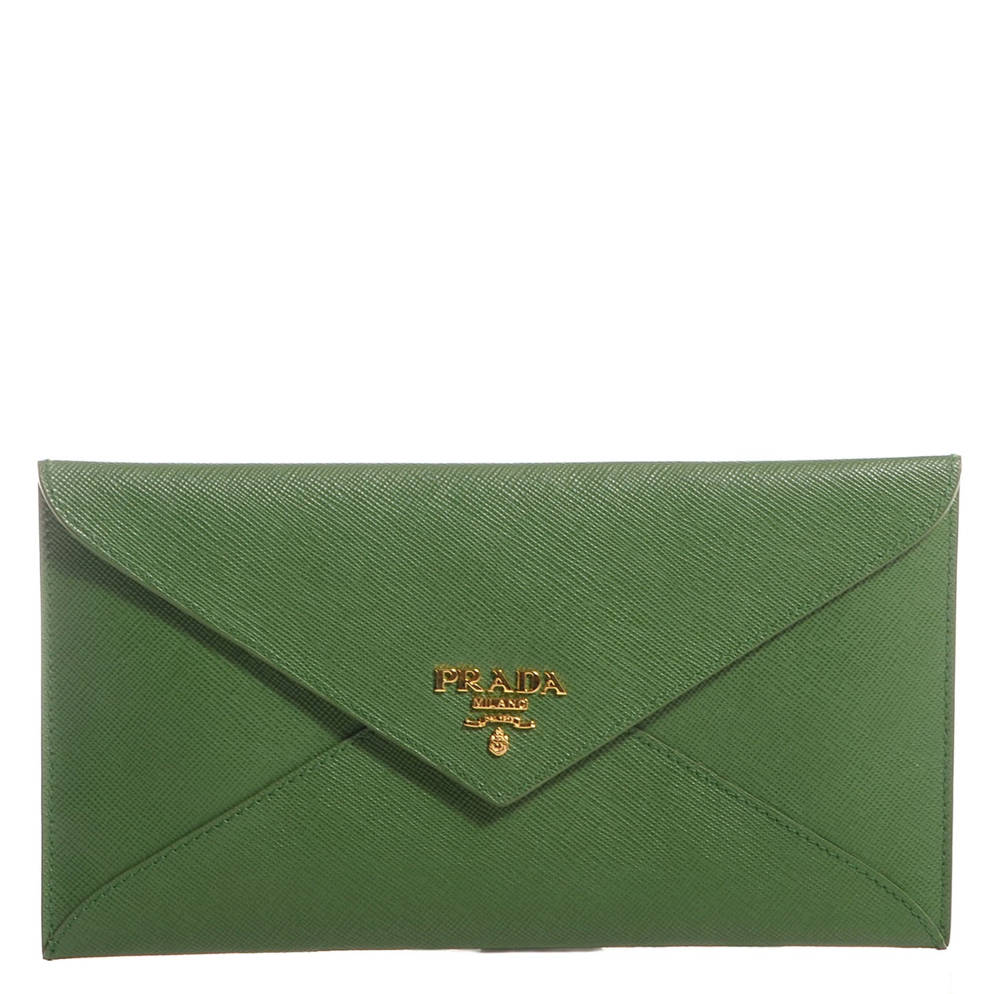 Saffiano Metal Envelope Wallet Larice