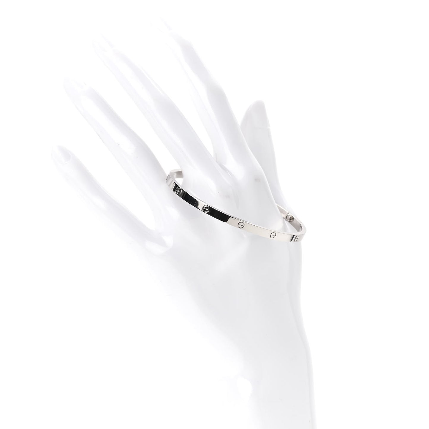 18K White Gold Small LOVE Bracelet 19