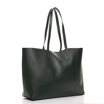 Saint Laurent Calfskin Large Shopping Tote Dark Green 4 of 8