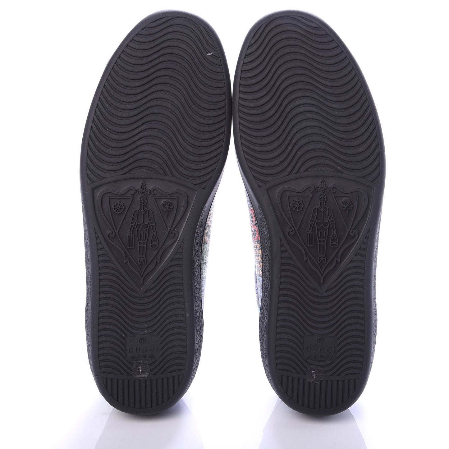 GG Supreme Monogram Psychedelic Mens Ace Sneakers 7 Black Multicolor