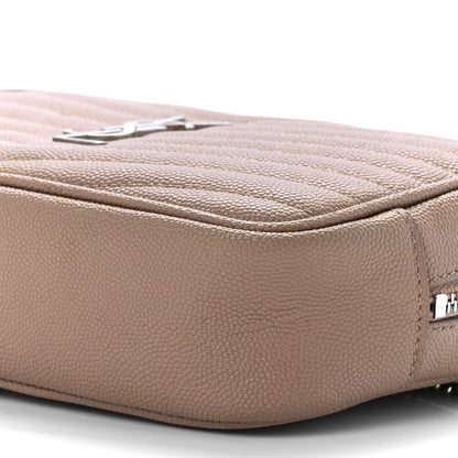 Saint Laurent Grain De Poudre Matelasse Monogram Mini Lou Camera Bag Dark Beige 9 of 12