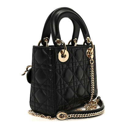 Christian Dior Lambskin Cannage Mini Lady Dior Black 3 of 11