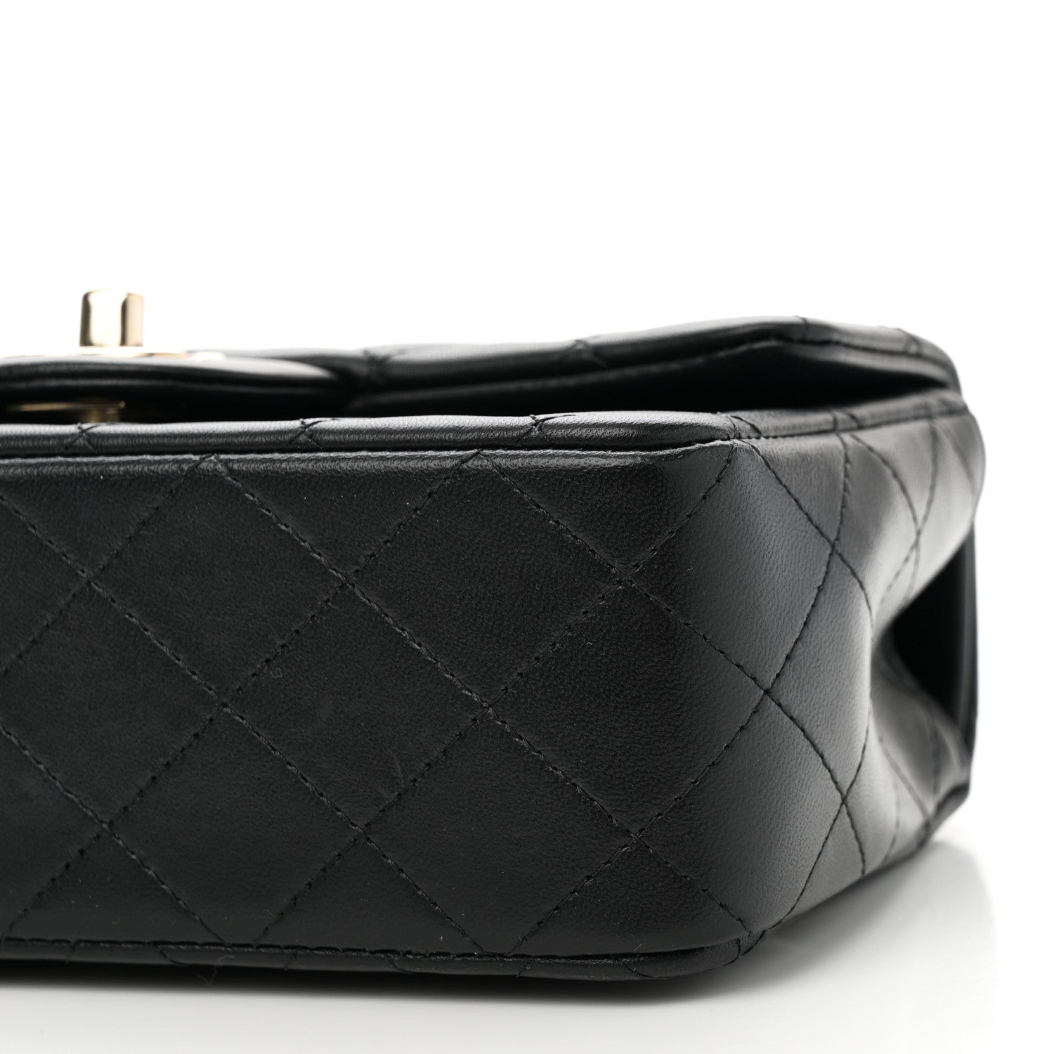 Chanel Lambskin Quilted Mini Top Handle Rectangular Flap Black 10 of 11