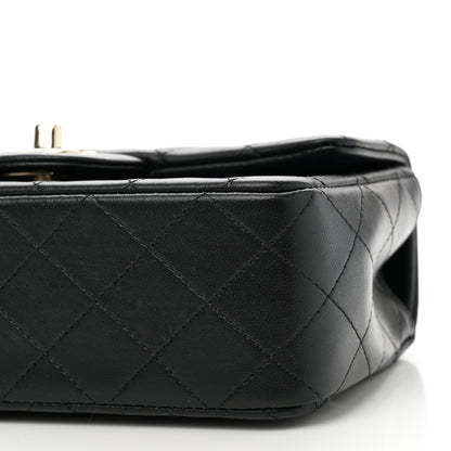 Chanel Lambskin Quilted Mini Top Handle Rectangular Flap Black 10 of 11