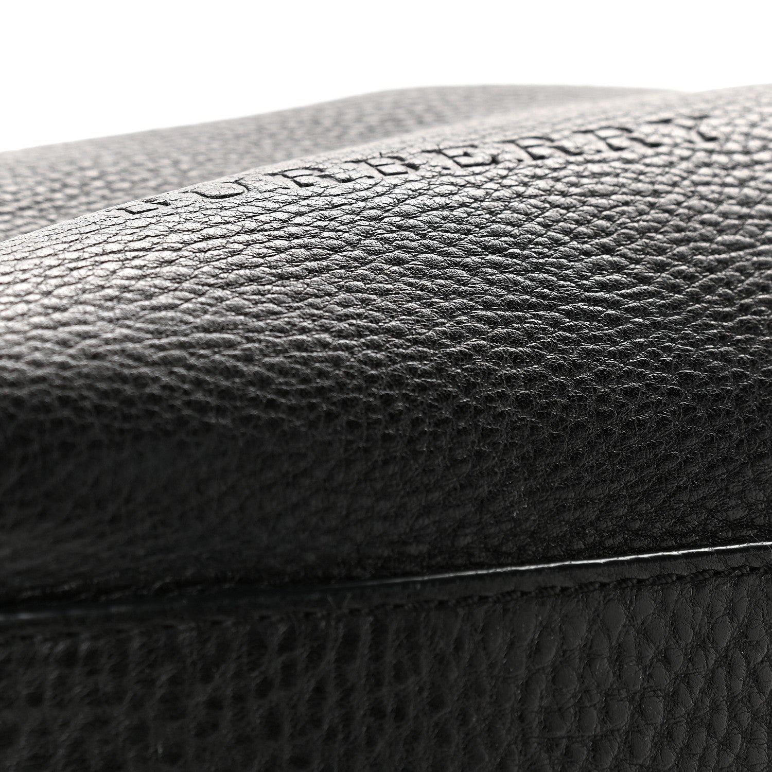 Burberry Grainy Calfskin House Check Medium Maidstone Black 14 of 14