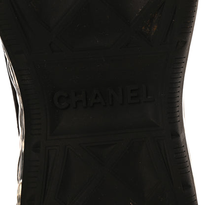 Chanel Suede Calfskin Velvet Grosgrain CC Sneakers 39 Black 7 of 9