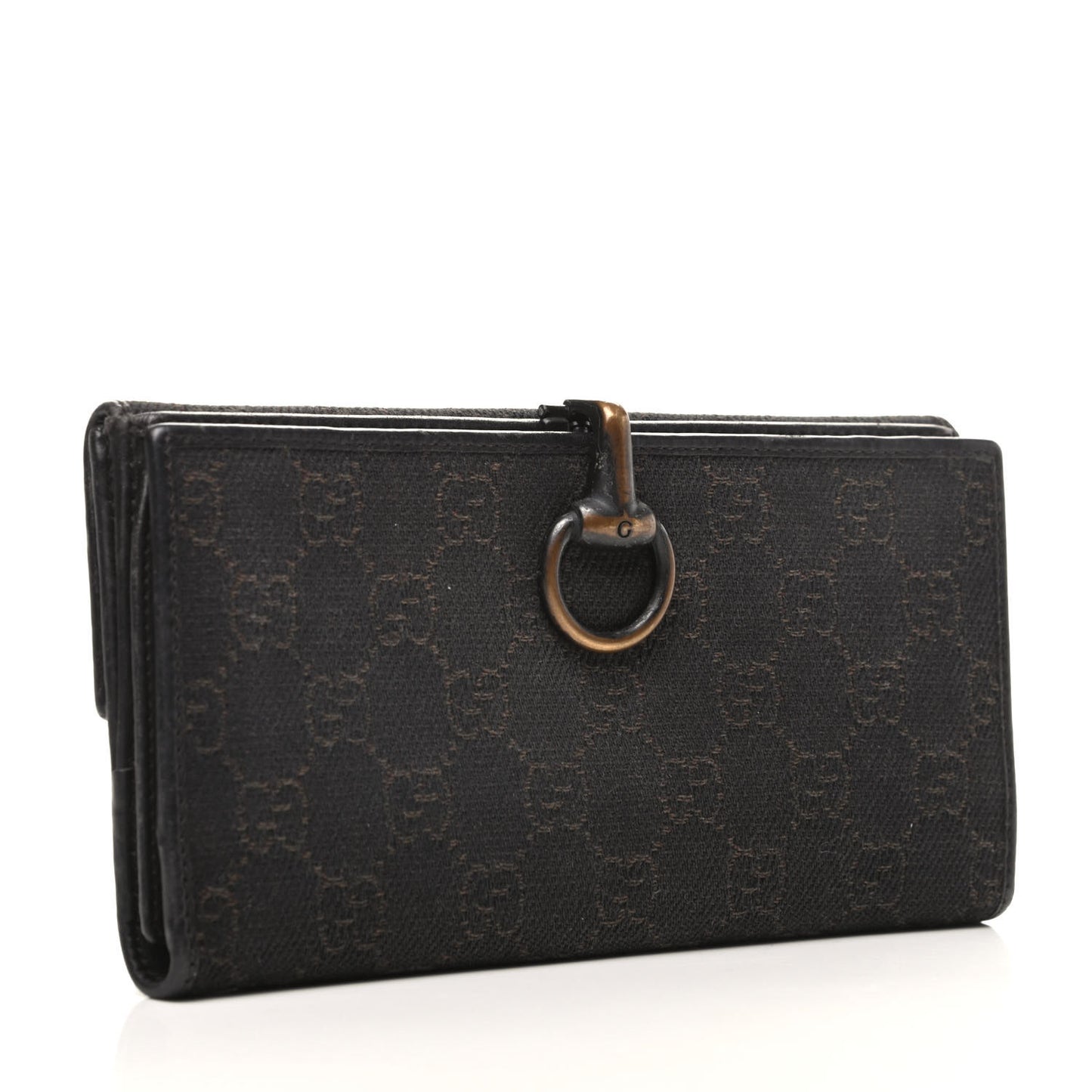 Monogram Horsebit Continental Wallet Dark Brown