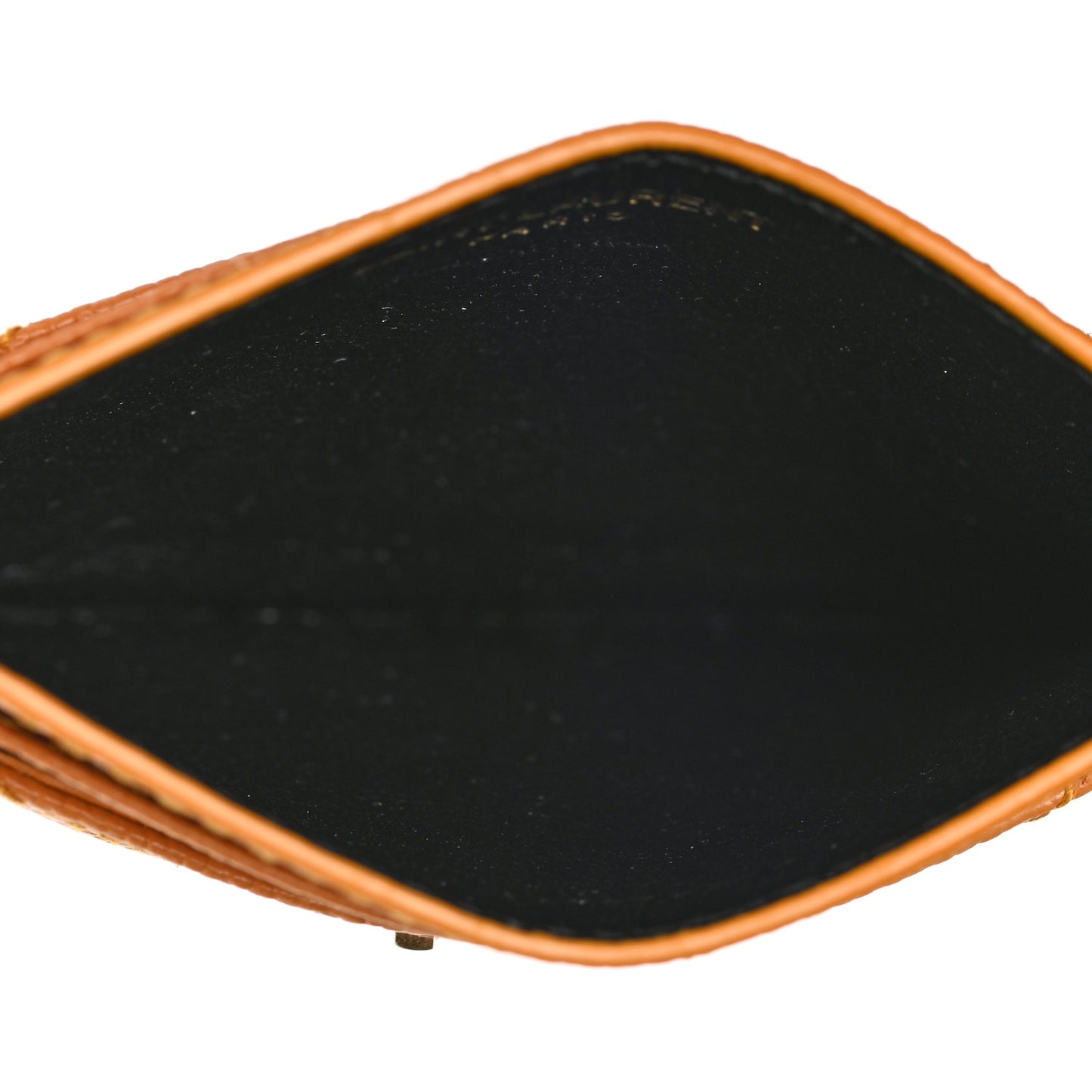 Grain De Poudre Matelasse Chevron Monogram Credit Card Case Senape Yellow