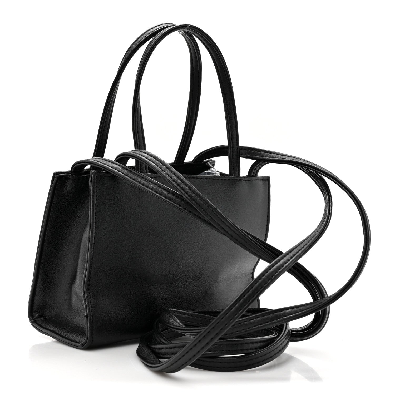 Telfar Vegan Leather Small Shopping Bag Black 3 of 12