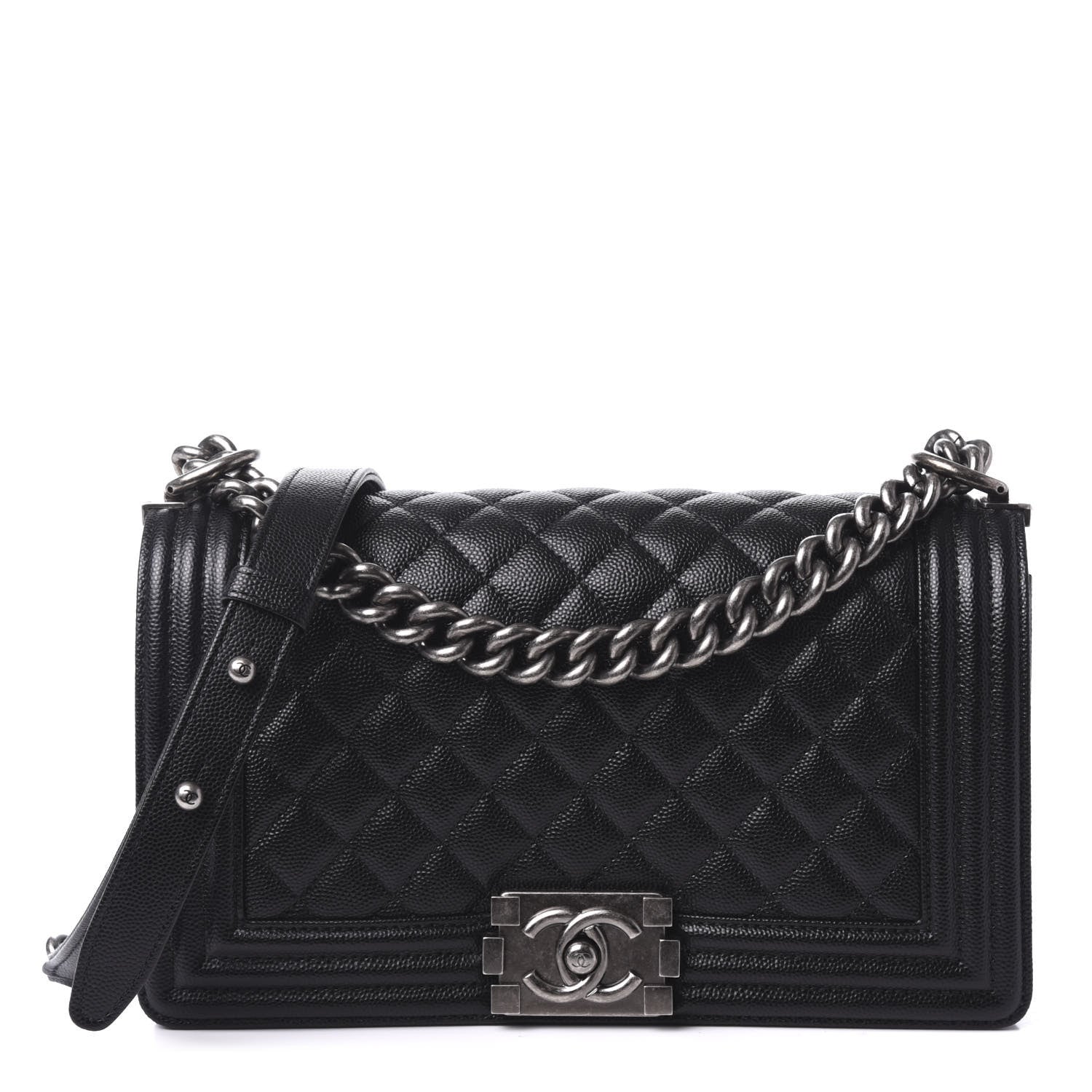 Chanel Caviar Quilted Medium Boy Flap Black 1 of 11