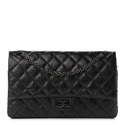 Chanel Glazed Calfskin Quilted 2.55 Reissue 226 Flap So Black 1 of 9