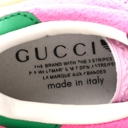 Gucci X ADIDAS Softy Velvet Suede Madeira Demetra Mens Gazelle Sneakers 8.5 Peonia Rose Blossom Black New Shamarock 7 of 8