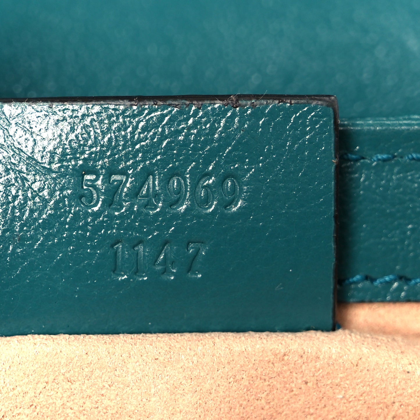 Azalea Calfskin Enamel Matelasse Diagonal Super Mini Torchon GG Marmont Shoulder Bag Imperial Blue Pavone